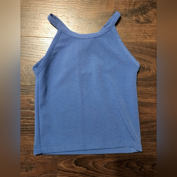 Sally Miller Couture Periwinkle blue keyhole back sleeveless top girls Xtra Larg - Picture 2 of 3